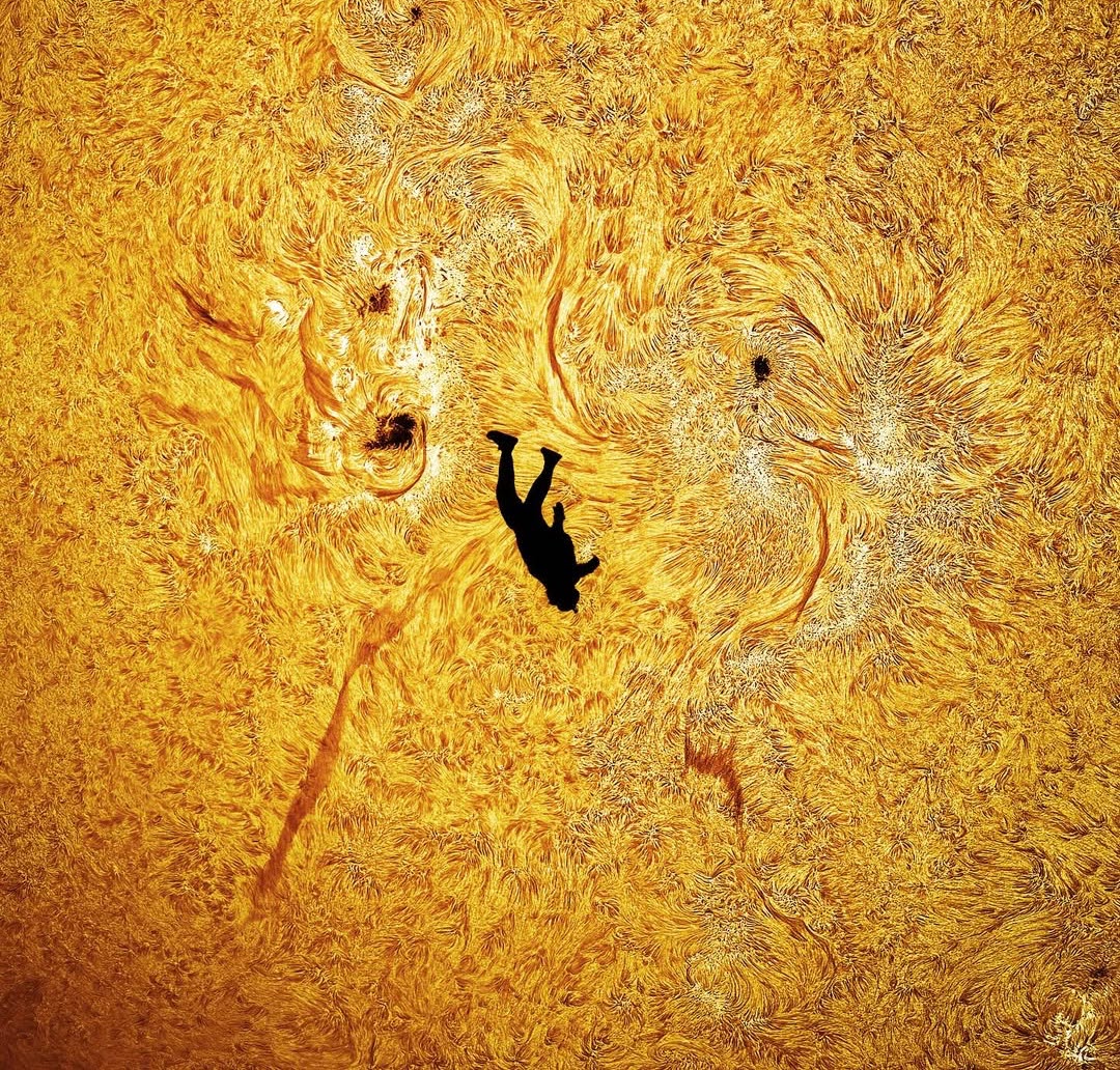 Un cuerpo humano frente al sol